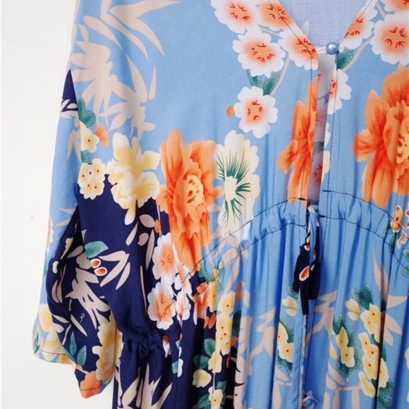 Stunning Nasturtium Caftan Maxi Dress - Picture 6 of 6